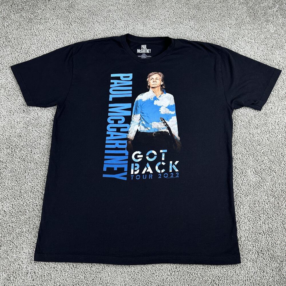 Paul McCartney Shirt Mens 2XL Black Got Back Tour 2022 Concert Band Graphic Tee